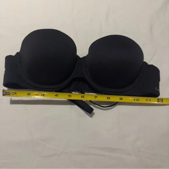 NWOT Calvin Klein Strapless Push Up Bra Detachable Straps Size 34A Black - Picture 8 of 14